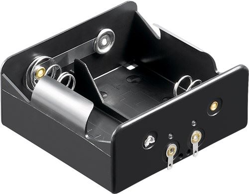 Goobay 2x D (Mono) Battery Holder black Solder tail (U) (11033)