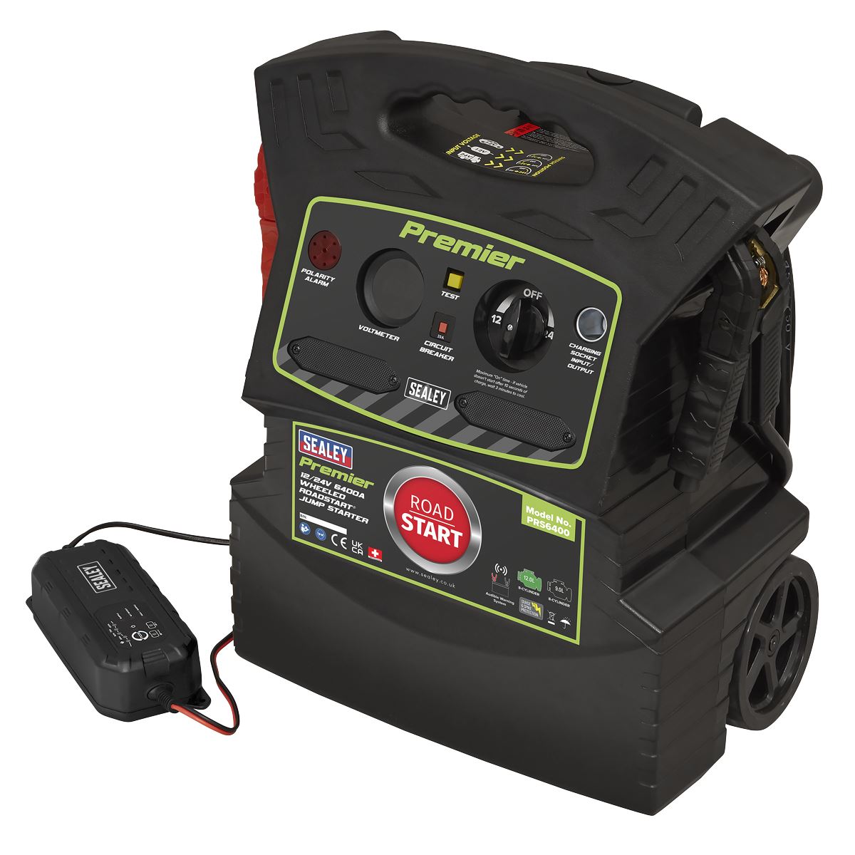Sealey Premier 12/24V 6400A Wheeled RoadStart� Jump Starter PRS6400