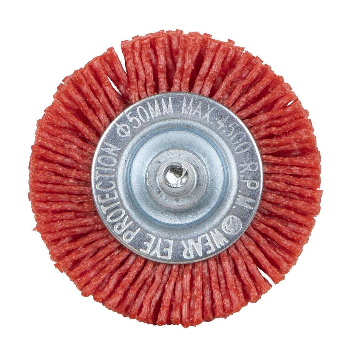 Sealey 50mm Nylon Filament Circular Brush with 6mm Shaft NFBC50