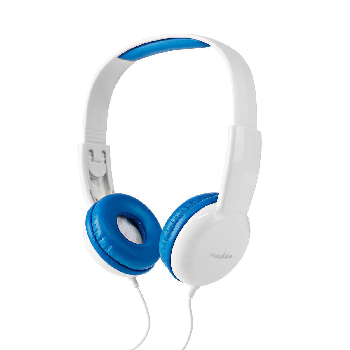 Nedis Wired Headphones 1.2 Round Cable On-ear Blue/White - HPWD4200BU