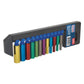 Sealey Multi-Colour Socket Set 12pc 1/4 Sq Dr 6pt Deep WallDrive MM AK282D