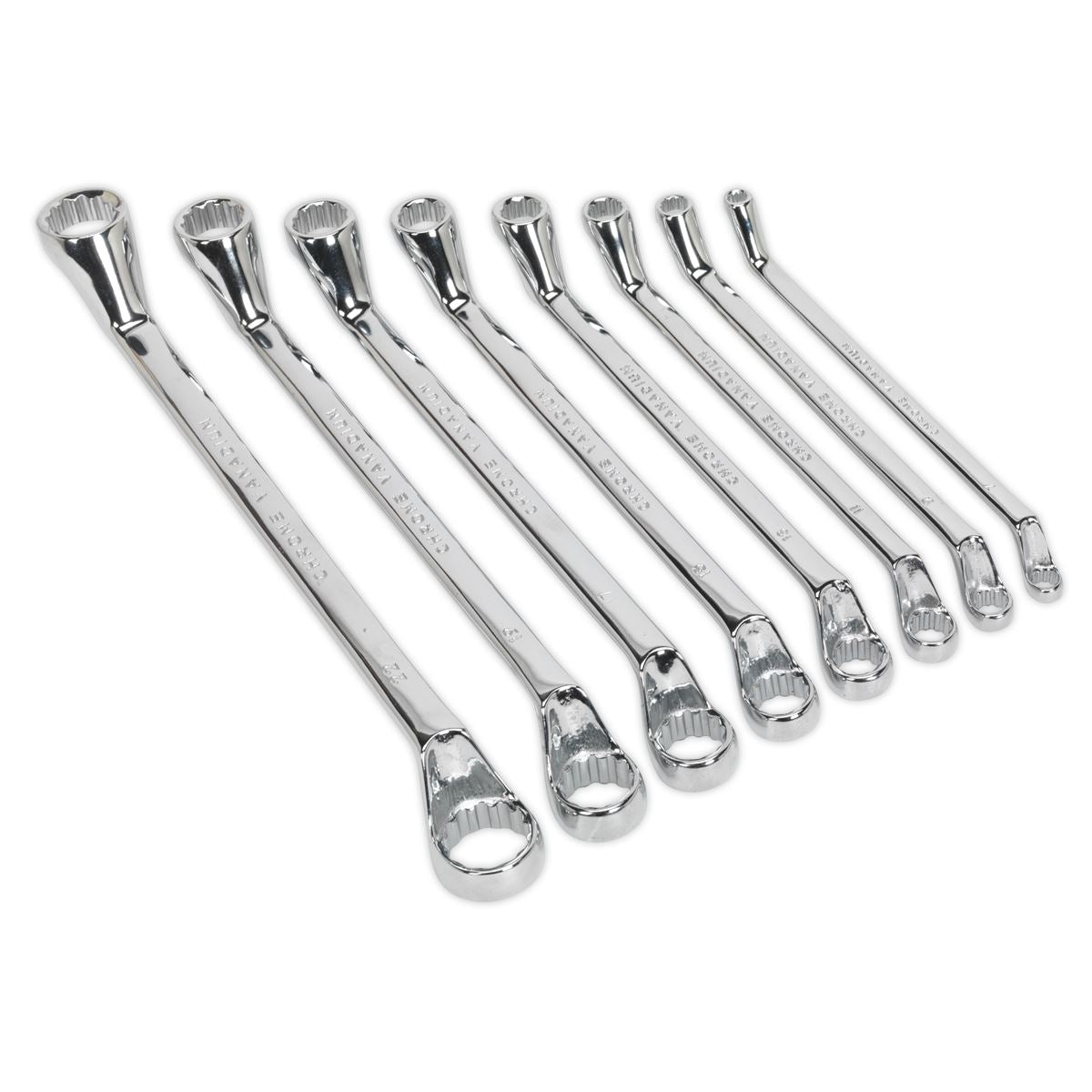 Sealey Deep Offset Ring Spanner Set 8pc Metric S0405