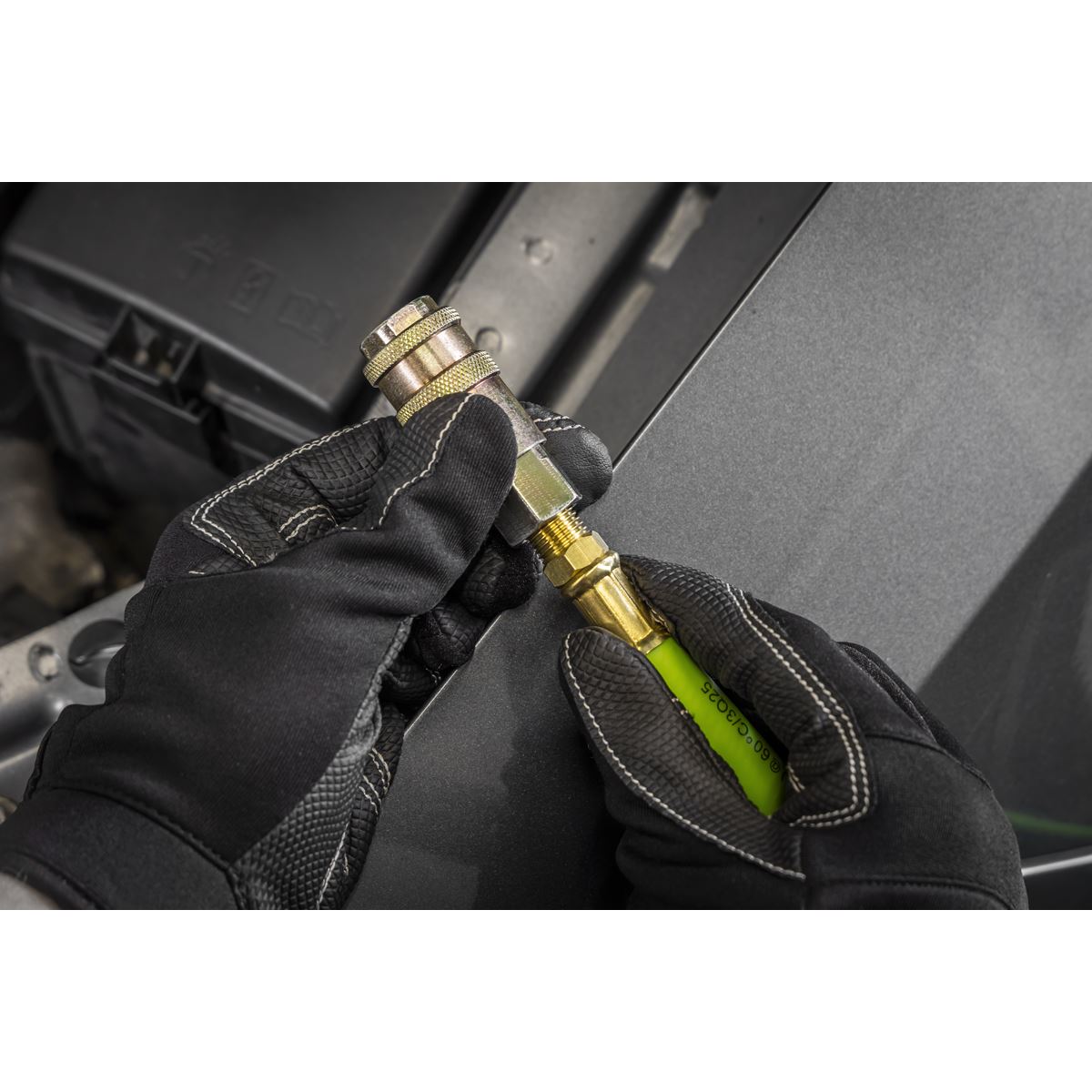 Sealey High-Visibility Hybrid Air Hose with 1/4"BSP Unions 10m x 8mm AHH10