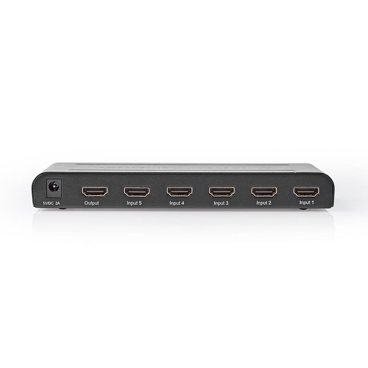 Nedis HDMI Switch 5-Port to 5x HDMI Input 1x HDMI Output 4K2K@60FPS/HDCP2.2 - VSWI3475AT