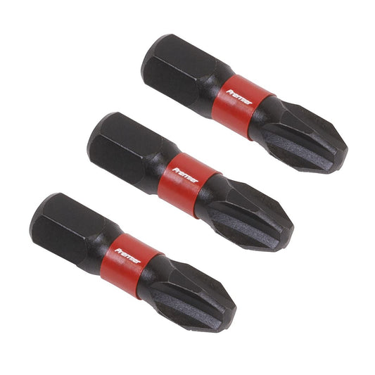 Premier Phillips #3 Impact Power Tool Bits 25mm - 3pc AK8206