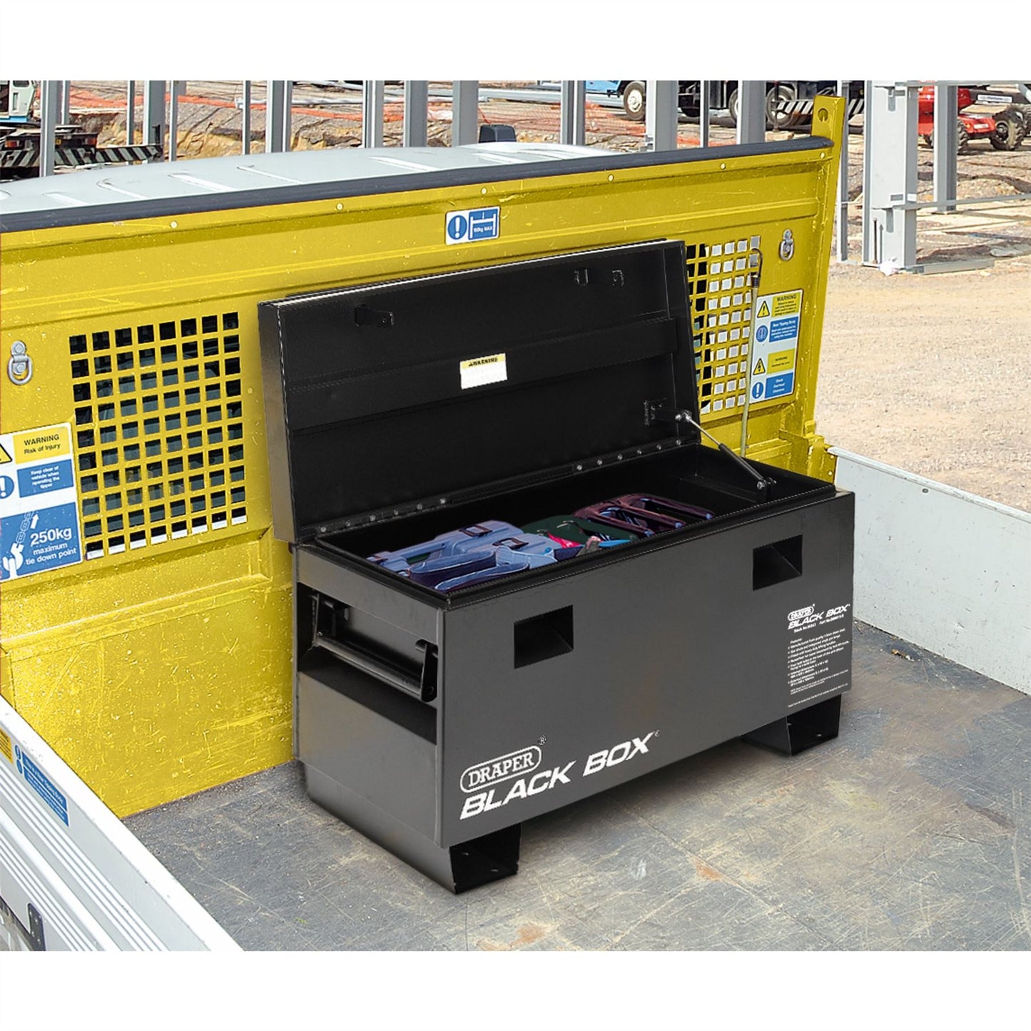 Draper 05543 Black Box Contractors Tool Secure Storage Box - 910x430x560mm