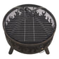 Dellonda Deluxe Firepit Fireplace Outdoor Patio Heater, Cooking Grill & Poker DG117
