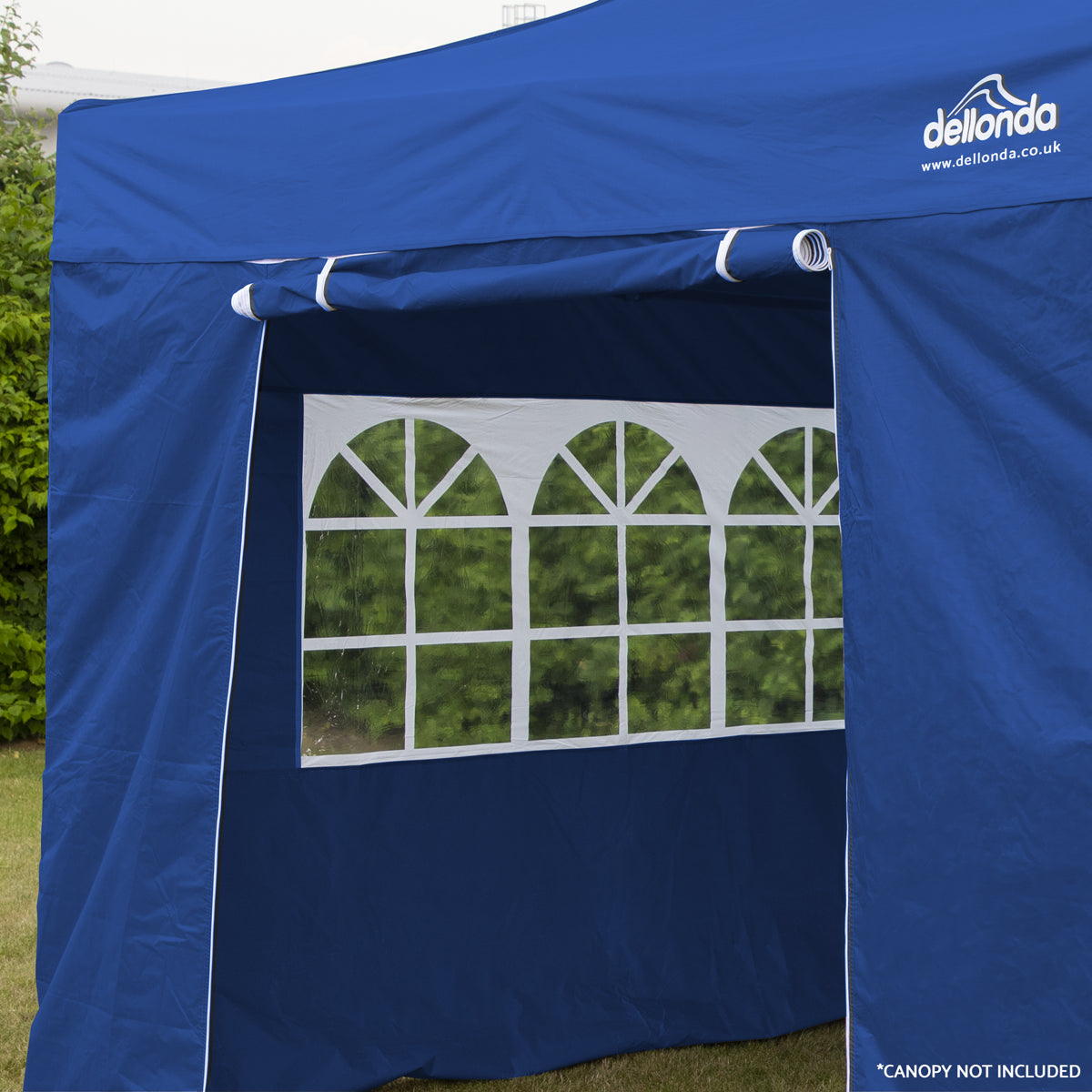Dellonda Premium Gazebo/Marquee Side Walls/Doors/Windows, Fits 3 x 3m Models - Blue DG147