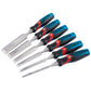 Draper 140mm Soft Grip 'Pound Thru' Bevel Edge Wood Chisel Set (6 Piece) - 70419
