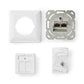 Network Wall Box In-Wall 2 ports CAT6 Straight Female Gold Plated PVC White Box - CCBW89200IV
