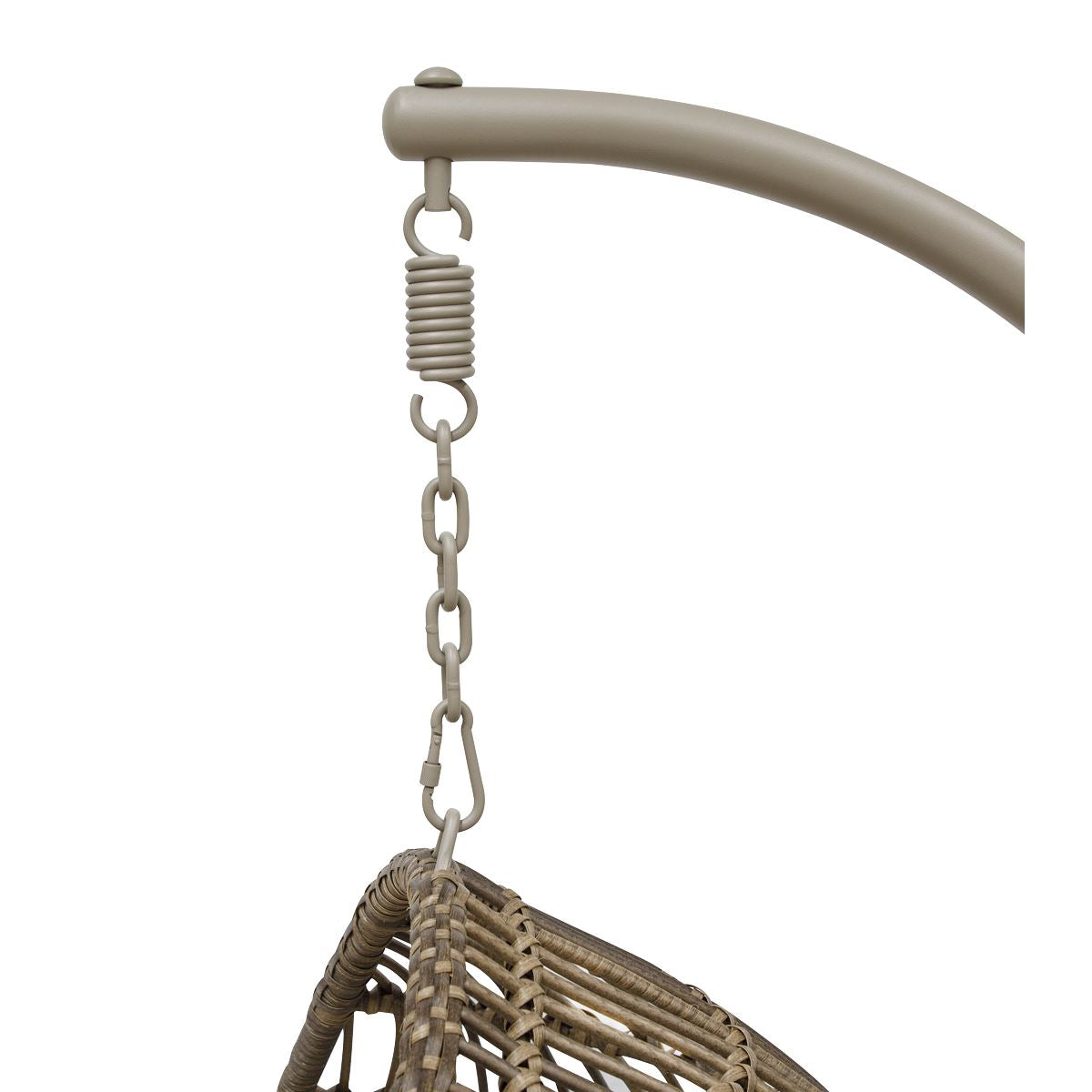 Sealey Dellonda Egg Hanging Swing Chair, Wicker Rattan Basket, Steel Frame, Single DG60