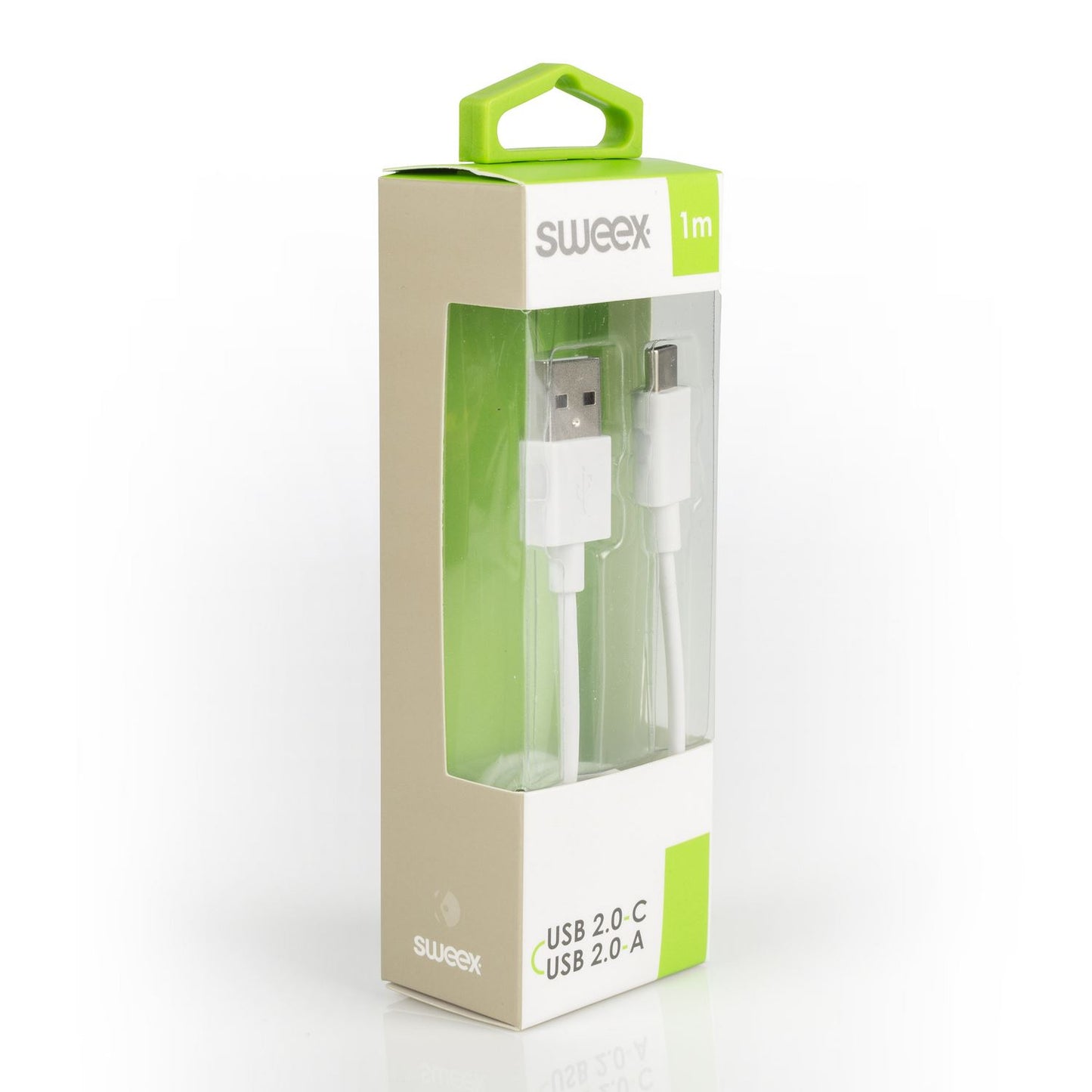 Sweex USB 2.0 Cable USB-C Male to USB-A Male 1m White SWMB60601W10