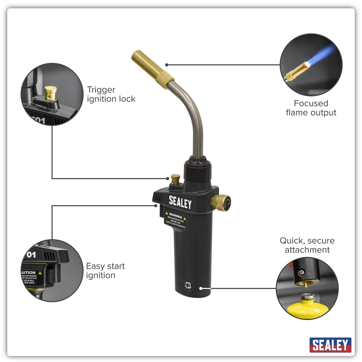 Sealey Brazing & Soldering MAPP Gas Torch SMGT01