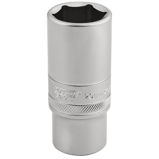 Draper 3/8" Square Drive 6 Point Metric Deep Socket (20mm) - 16587