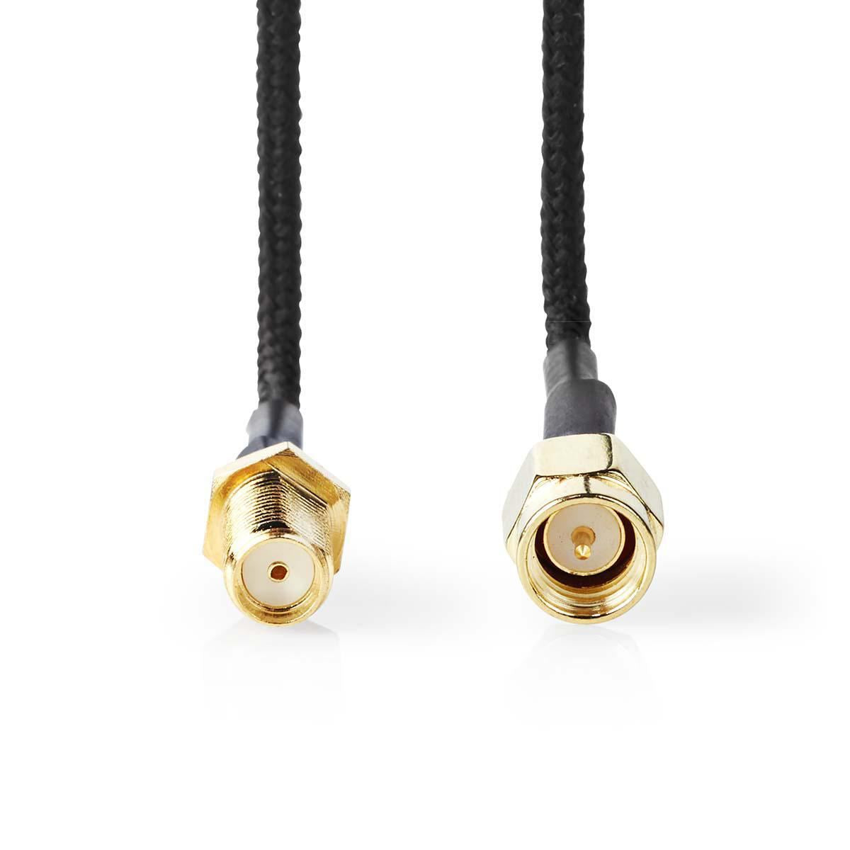Nedis SMA Cable SMA Female SMA Male Gold Plated 75Ohm Single Shielded 0.5m Round - CSGP02020BK05