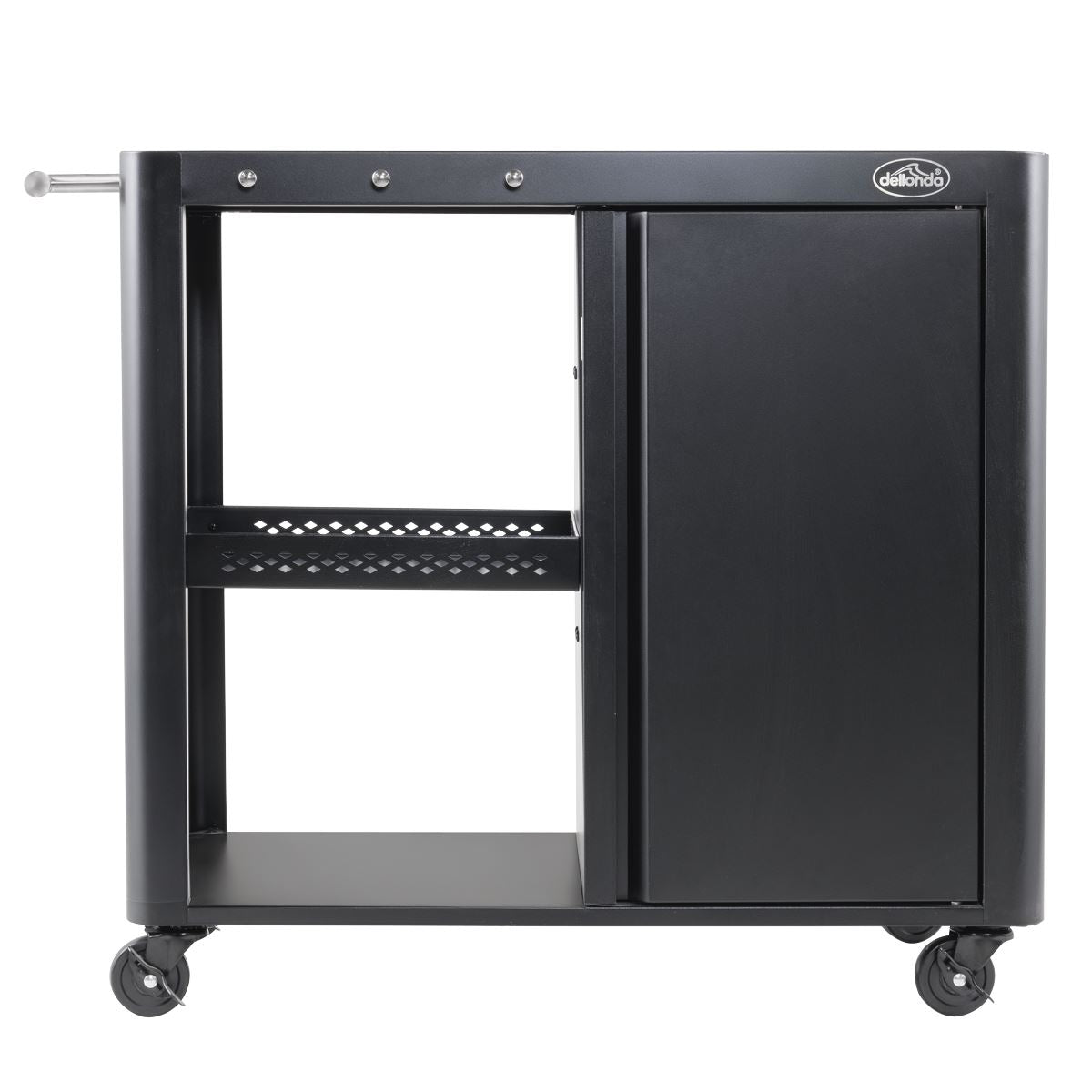 Dellonda BBQ/Plancha Workstation Trolley/Cupboard/Extension Table/Utensil Hooks