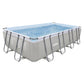 Sealey Dellonda 18ft Deluxe Steel Frame Swimming Pool, Rectangular with Filter Pump DL22