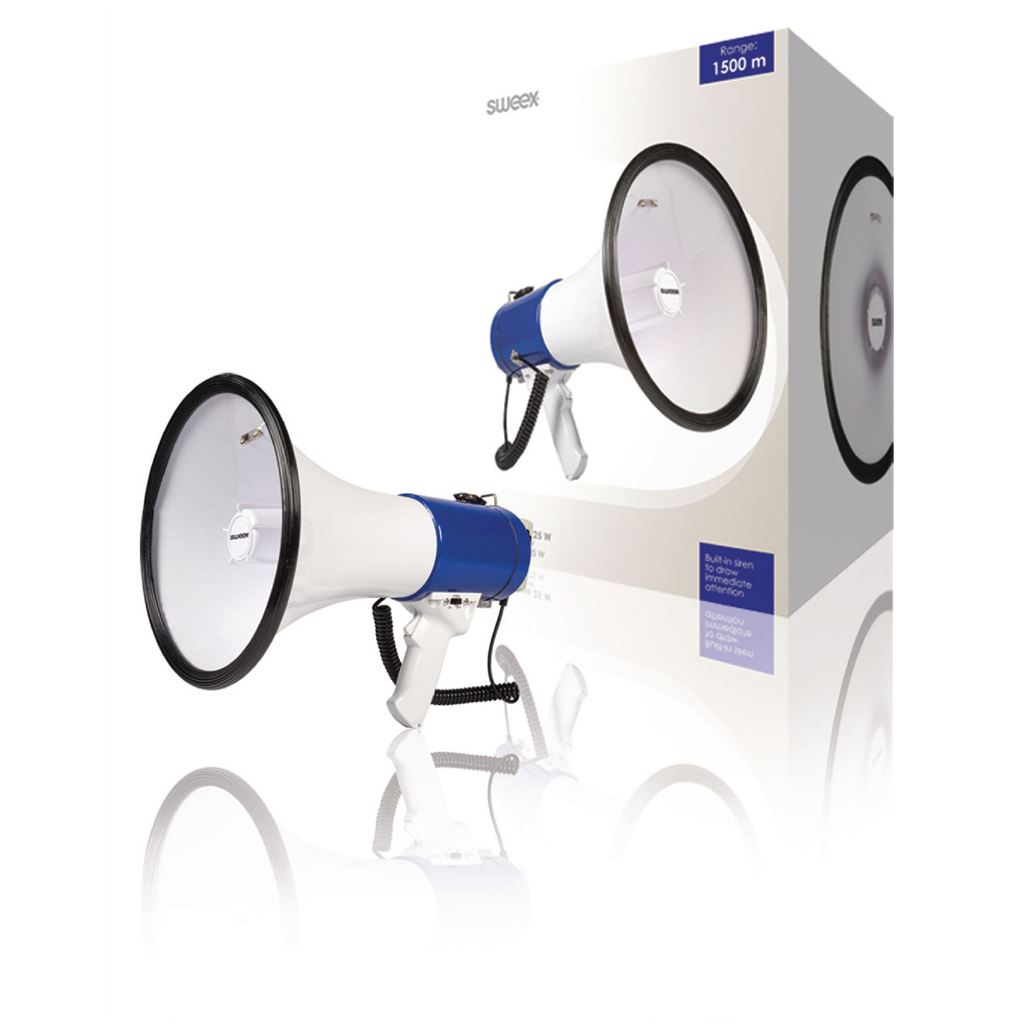 Sweex Megaphone Detachable Microphone White/Blue SWMEGA25 - MEPH200WT