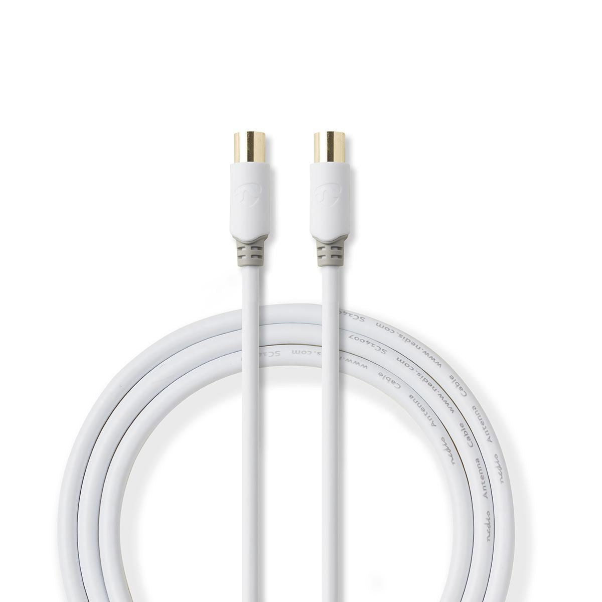 Nedis Coax Cable 100dB IEC (Coax) Male to IEC (Coax) Female 3m (White) - CSBW40015WT30