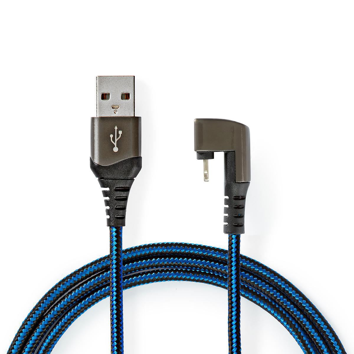 Nedis Gaming USB-A 2.0 to Apple Lightning 8-Pin 480Mbps 12W Blue & Black 1m - GCTB39300AL10