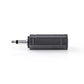 Nedis Mono Audio Adapter 3.5mm Male to 3.5mm Female 10 pieces Black CAGP22960BK