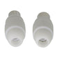 Glaxio Coax Connector Coax Male + Coax Female 2 Pcs White Connectors & Plugs - VLSB40999W