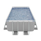 Dellonda 21ft Deluxe Rectangular Swimming Pool, Step Ladder Pool & Ground Covers