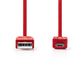 Nedis USB 2.0 Cable A Male to Micro B Male 1m Red CCGP60410RD10