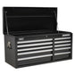Sealey Topchest 10 Drawer Ball Bearing Slides Heavy-Duty - Black AP41110B
