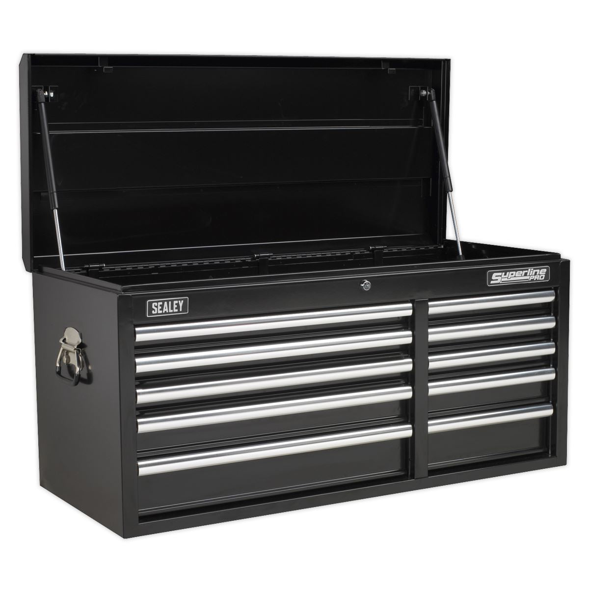 Sealey Topchest 10 Drawer Ball Bearing Slides Heavy-Duty - Black AP41110B
