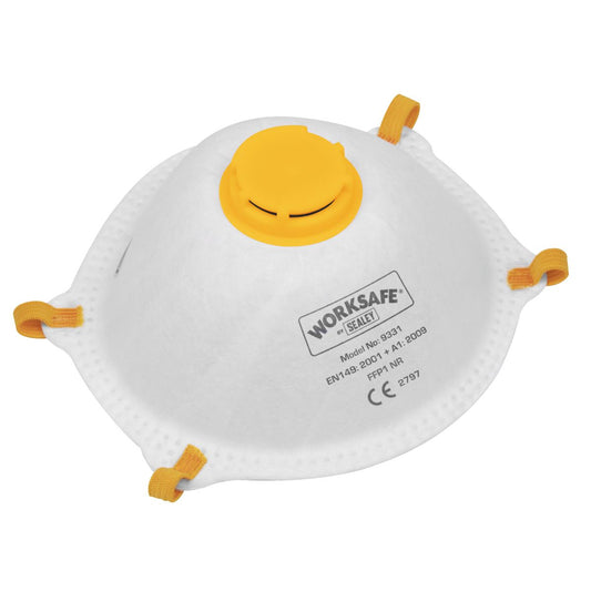 Sealey Cup Mask Valved FFP1 - Pack of 3 9331/3
