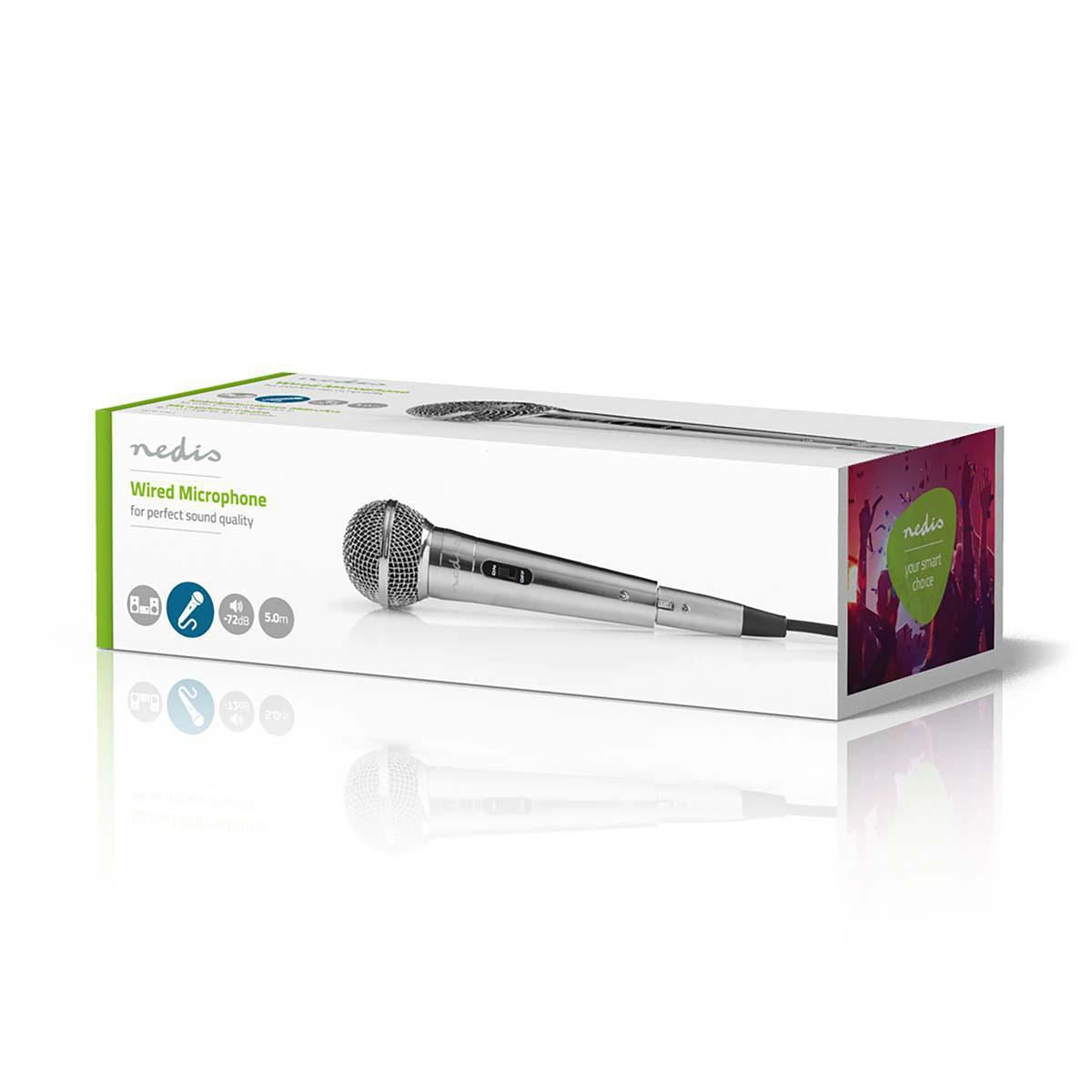 Nedis Wired Microphone -72dB +/-3dB Sensitivity 60 Hz to 14 kHz 5.0 m MPWD45GY