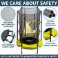 Dellonda 55" Mini Trampoline with Safety Enclosure Net Outdoor Children's Trampoline Jumping Training DL65