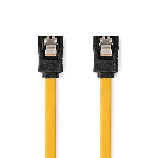Nedis SATA Cable 6 Gbps 7-Pin Female to Female Nickel Plated 1m Flat PVC Yellow