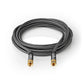 Nedis Satellite and Antenna Cable F Male to F Male 5m Gun Metal Grey - CSTB41000GY50