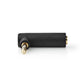 Stereo Audio Adapter 3.5mm Male to 3.5mm Female 90° Angled 4-Pole Anthracite