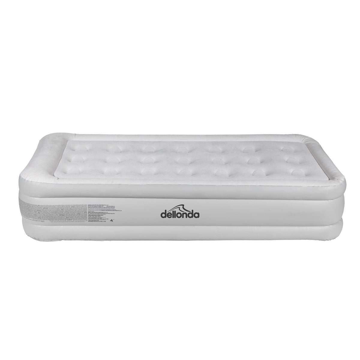 Sealey Dellonda, Single, Inflatable High Raised Flocked Air Bed, with Removable 230V Rapid-Air Electric Pump, Carry Bag, Self Inflation/Deflation and Coil Beam Construction, For Home and Camping, 196x97x47cm, DL144 DL144