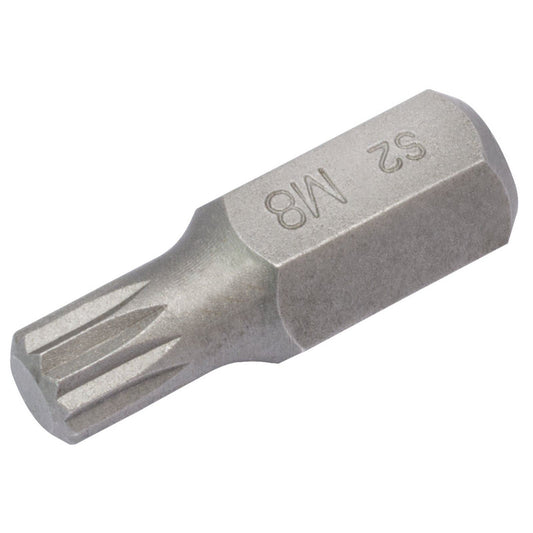 Draper Expert M8 x 30mm Spline 10mm Insert Bit for Mechanic's Bit Sets - 33341
