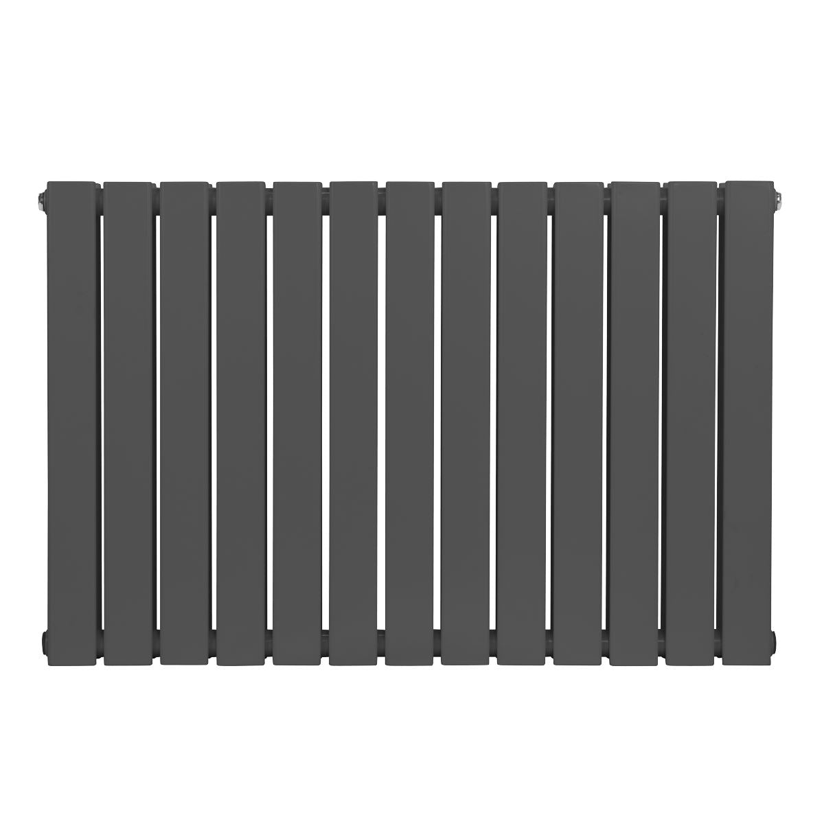 Baridi Horizontal Radiator Contemporary Double Flat Panel Design 600 x 910mm � Anthracite DH341