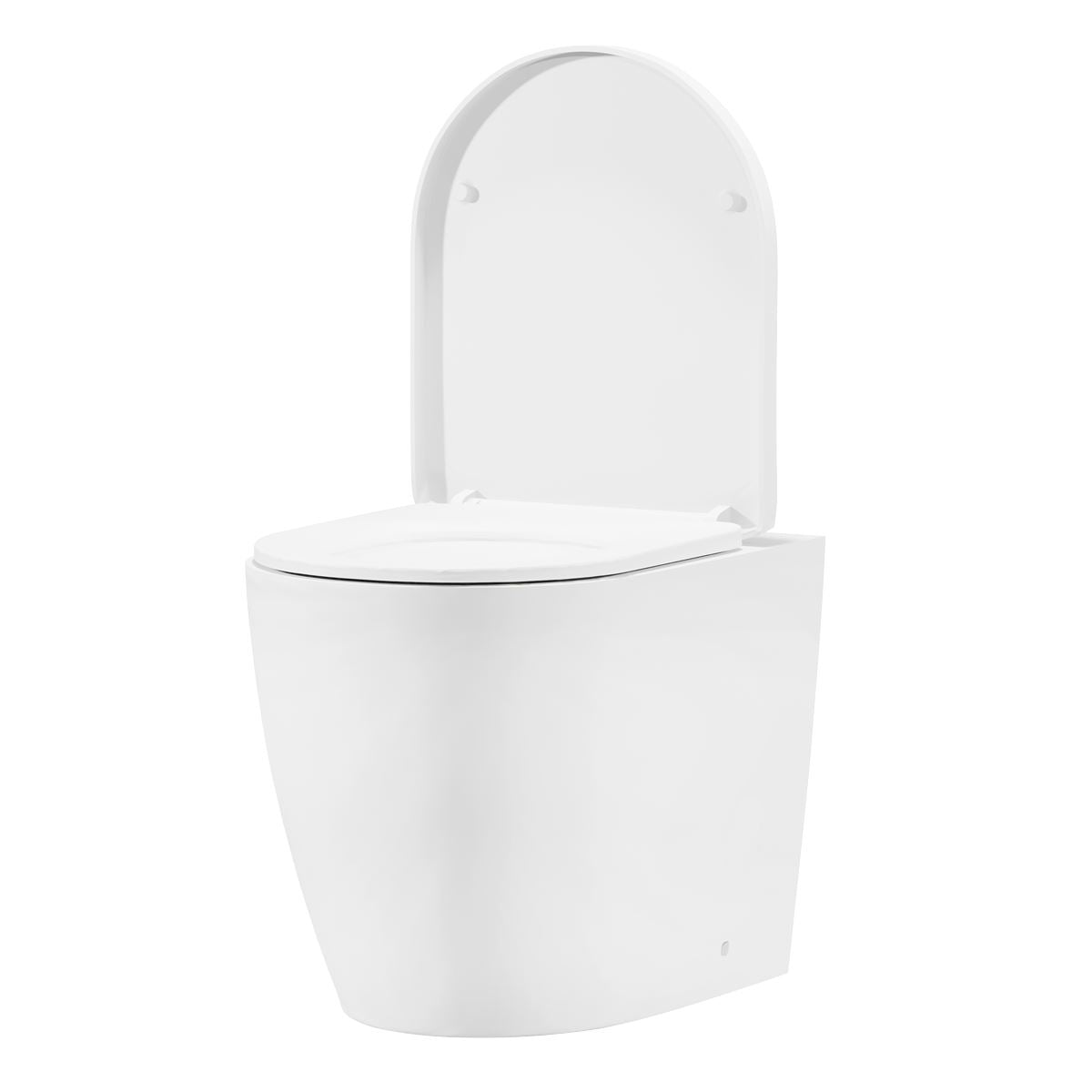 Baridi Back-to-Wall Toilet with Soft Close Seat & Rimless Flush � White DH334