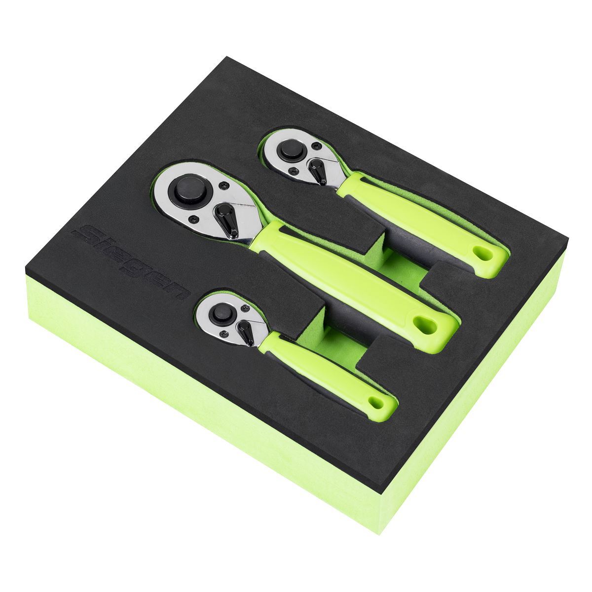 Sealey Siegen Stubby Ratchet Wrench Set 3pc S01330