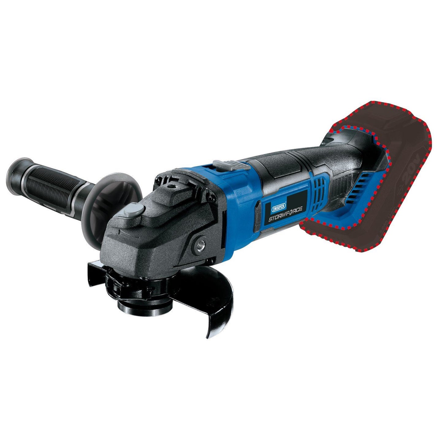 Draper Draper Storm Force 20V Angle Grinder, 115mm (Sold Bare) - 89521