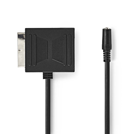 Nedis Cable SCART Male to Female/3.5mm Female 480p 0.20m Round PVC Black Box