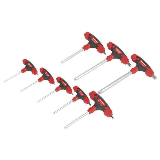 Sealey Ball-End Hex Key Set 8pc T-Handle Metric AK7144