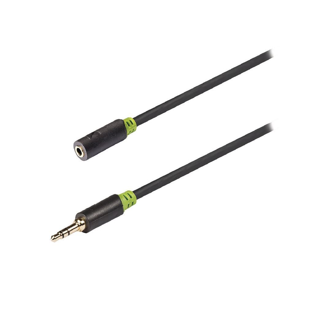 Konig Stereo audio extension cable 3.5mm male to female 1m grey - CABW22050AT10