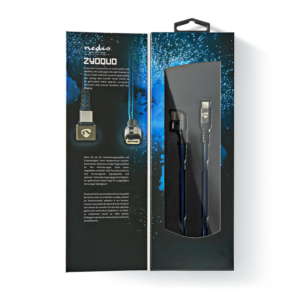 Nedis USB Cable USB 2.0 USB Type-C Male USB Type-C Male 480 Mbps Gold Plated 1m - GCTB60700BK10
