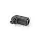 Nedis 10x Optical Audio Adapter 90° Angled TosLink Male to TosLink Female Black