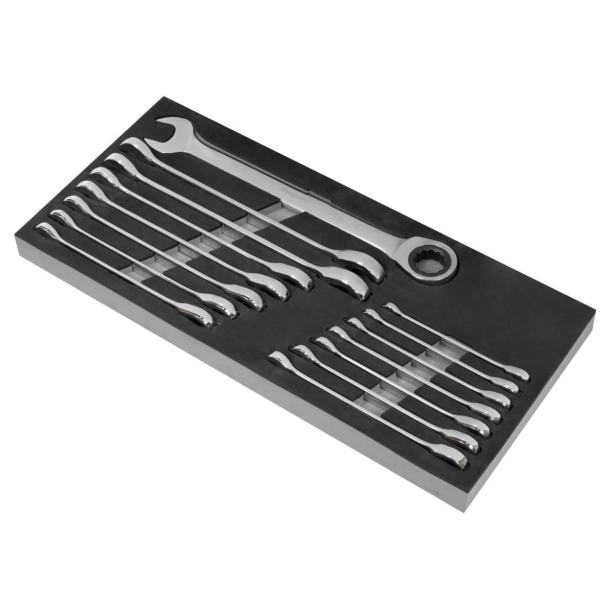 Sealey Combination Ratchet Spanner Set 15pc Metric S01247