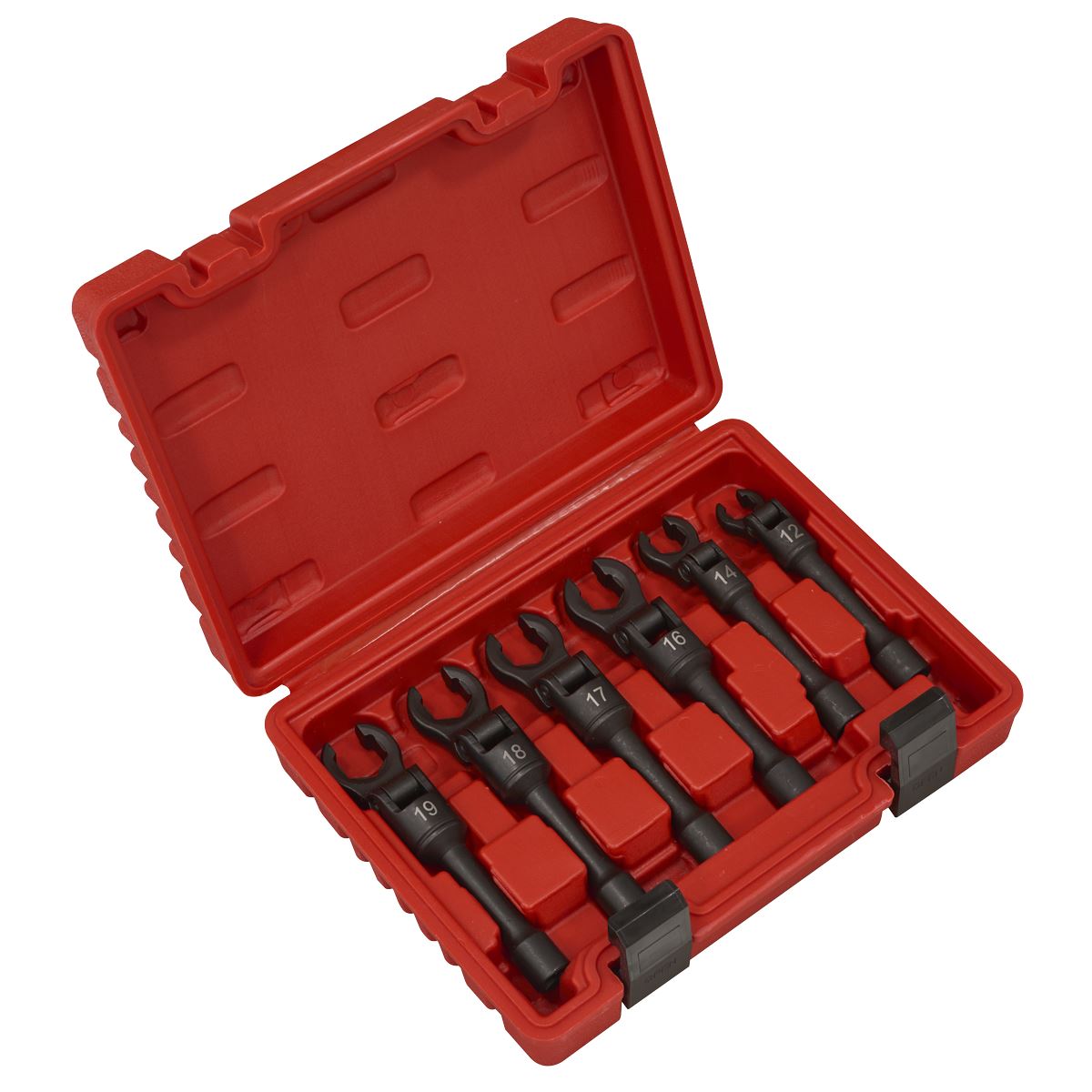 Sealey Flexi-Head Flare Nut Diesel Injection Wrench Set 6pc 3/8"Sq Drive AK6901