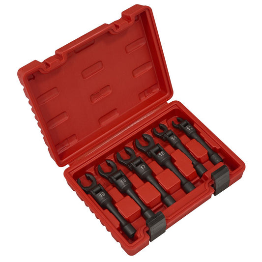 Sealey Flexi-Head Flare Nut Diesel Injection Wrench Set 6pc 3/8"Sq Drive AK6901